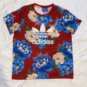 Adidas floral shirt
